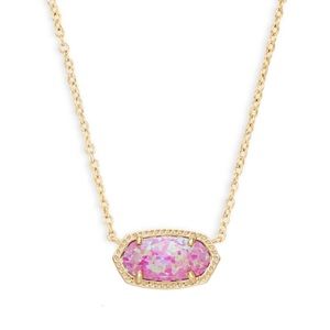 Elisa Pendant Necklace In Fuchsia Kyocera Opal